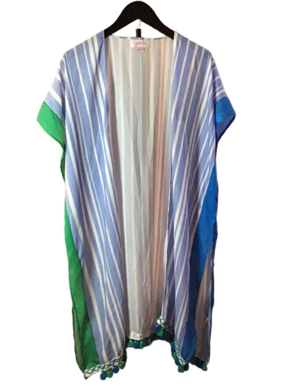 Women's Jess Lea Striped Blue Green Coverup One Size